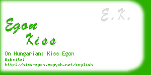 egon kiss business card